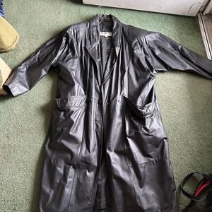 Vintage 1980’s Maggie Lawrence leather trench coat